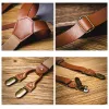 Brown Retro Style Elastic Adjustable Leather Suspenders sold by FloralTrip