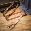Brown Retro Style Elastic Adjustable Leather Suspenders sold by FloralTrip