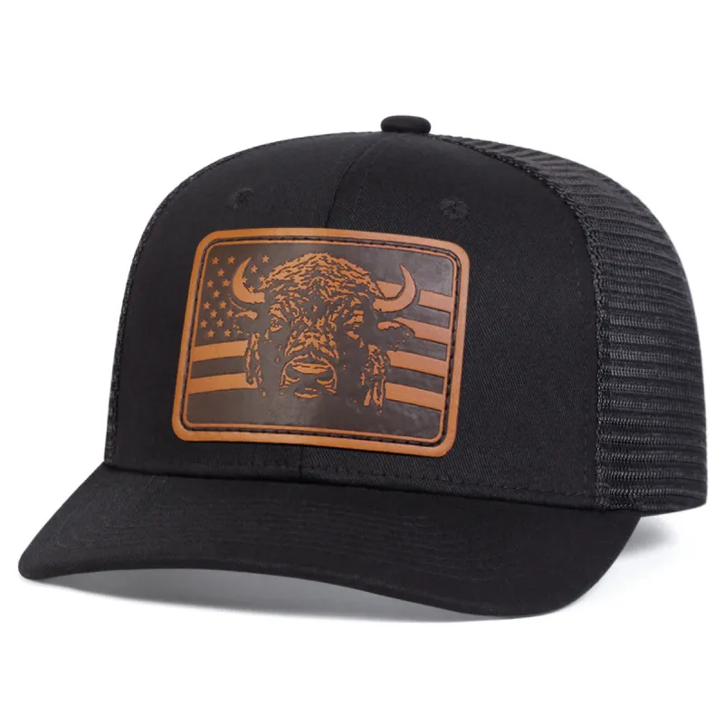 Bull's Head Flag Adjustable Trucker Hat sold by FloralTrip
