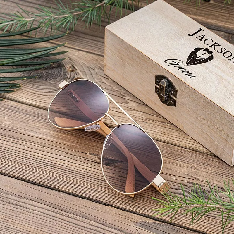 Outdoor Sunglasses Custom Name Wooden Case sold by FloralTrip product image thumbnail 2