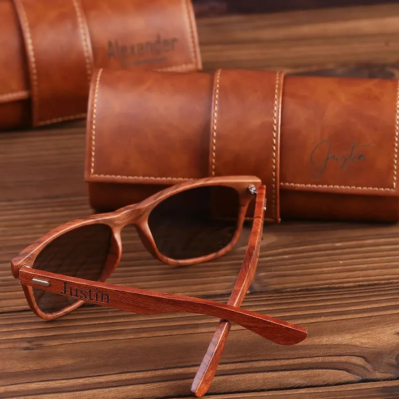 Outdoor Retro Sunglasses Custom Name Leather Case sold by FloralTrip product image thumbnail 3