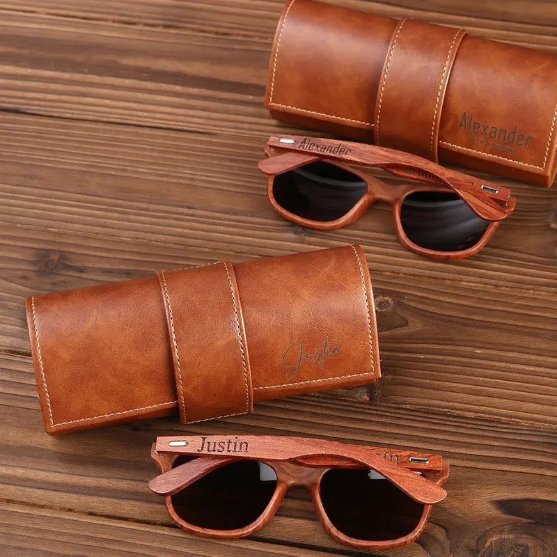 Outdoor Retro Sunglasses Custom Name Leather Case sold by FloralTrip product image thumbnail 5