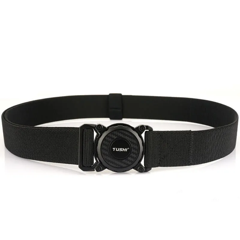 Men's Tactical Belt Round Buckle Quick Release Elastic Belt sold by FloralTrip product image thumbnail 3