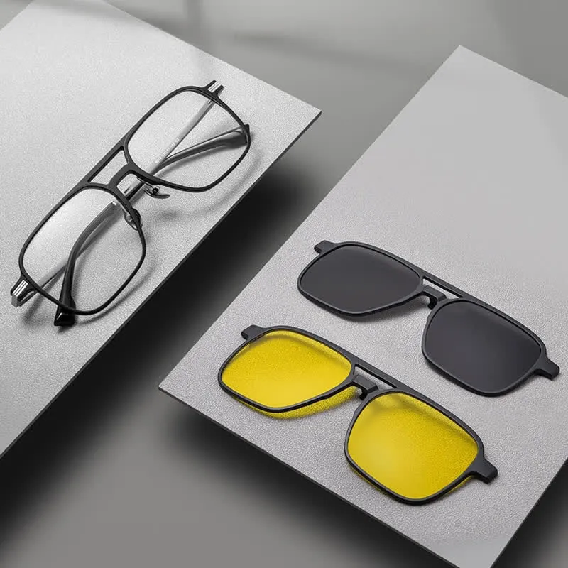 3Pcs Creative Magnetic Clip-on Lens & Eyeglass Frames Sunglasses sold by FloralTrip product image thumbnail 4