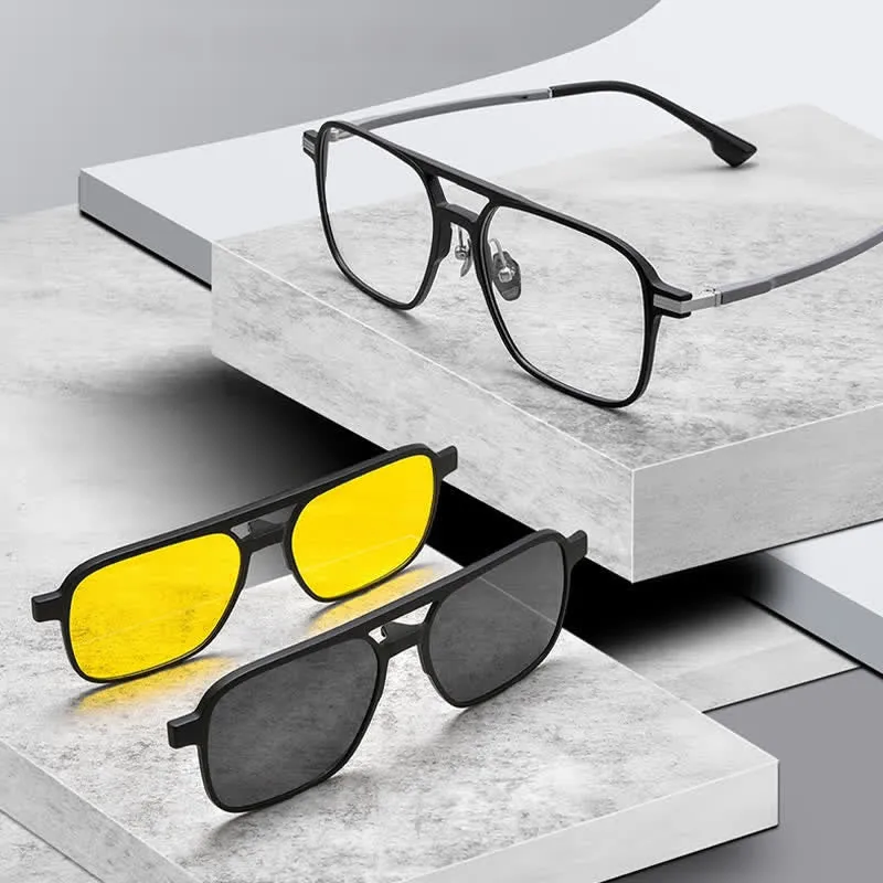 3Pcs Creative Magnetic Clip-on Lens & Eyeglass Frames Sunglasses sold by FloralTrip product image thumbnail 2
