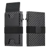 Black Luxury RFID Card Holder Thin Leather Card Wallet sold by FloralTrip