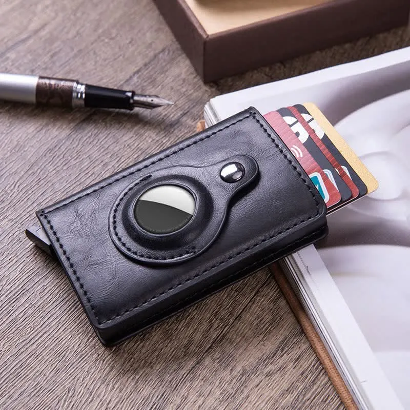 RFID Credit Card Slot Holder Air Tag Leather Wallet sold by FloralTrip