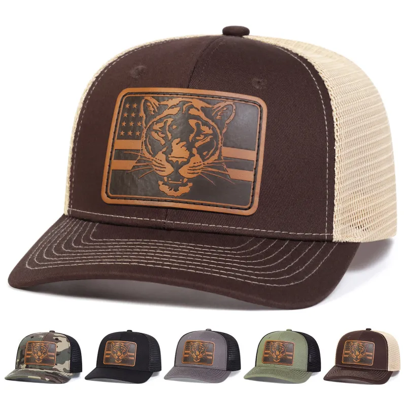 Tiger's Head Flag Adjustable Outdoor Trucker Hat sold by FloralTrip