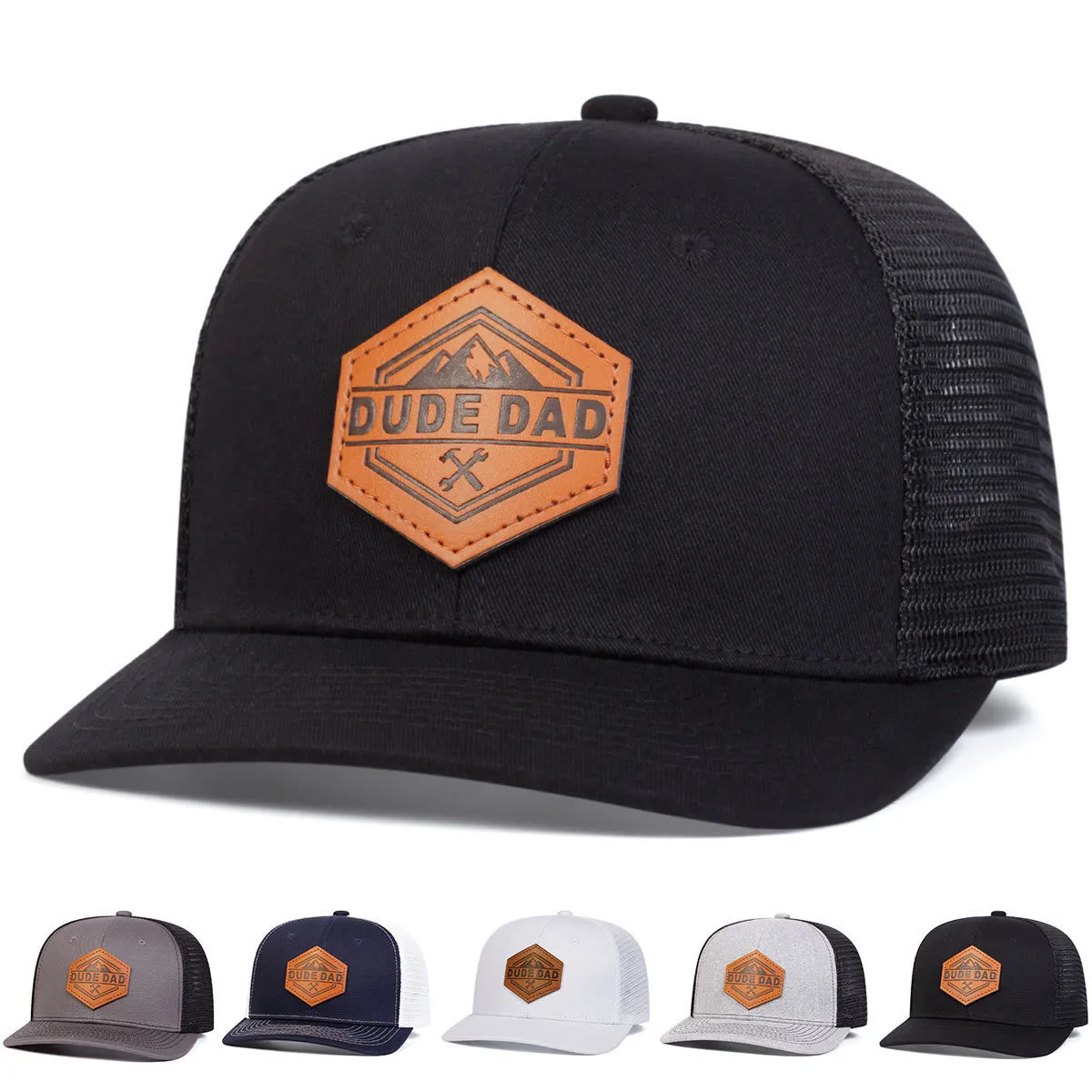 Men's Dude Dad Adjustable Outdoor Trucker Hat sold by FloralTrip