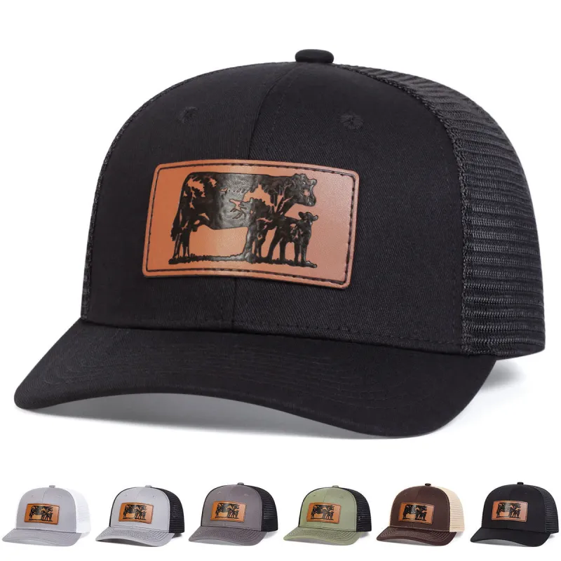 Bull Leads The Calf Adjustable Farmer Trucker Hat sold by FloralTrip