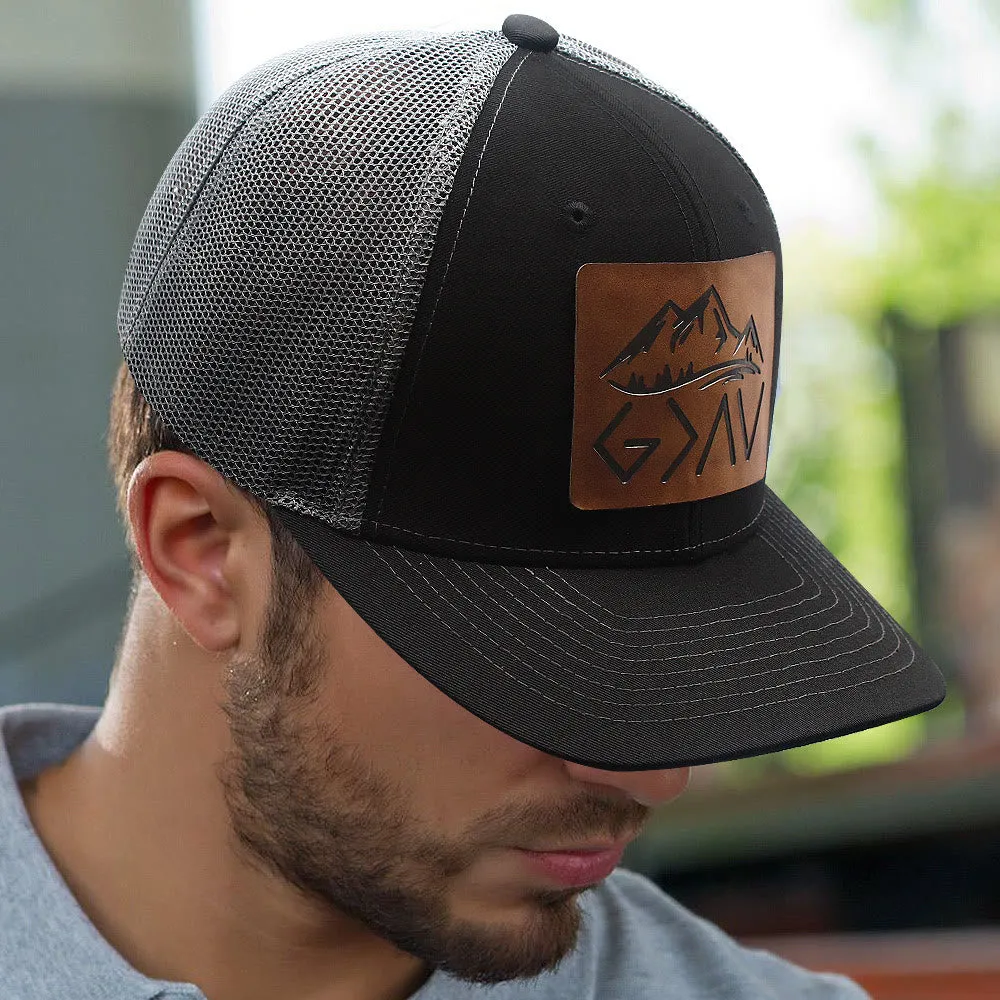 God Is Greater Than The Highs And Lows Adjustable Trucker Hat sold by FloralTrip product image thumbnail 2