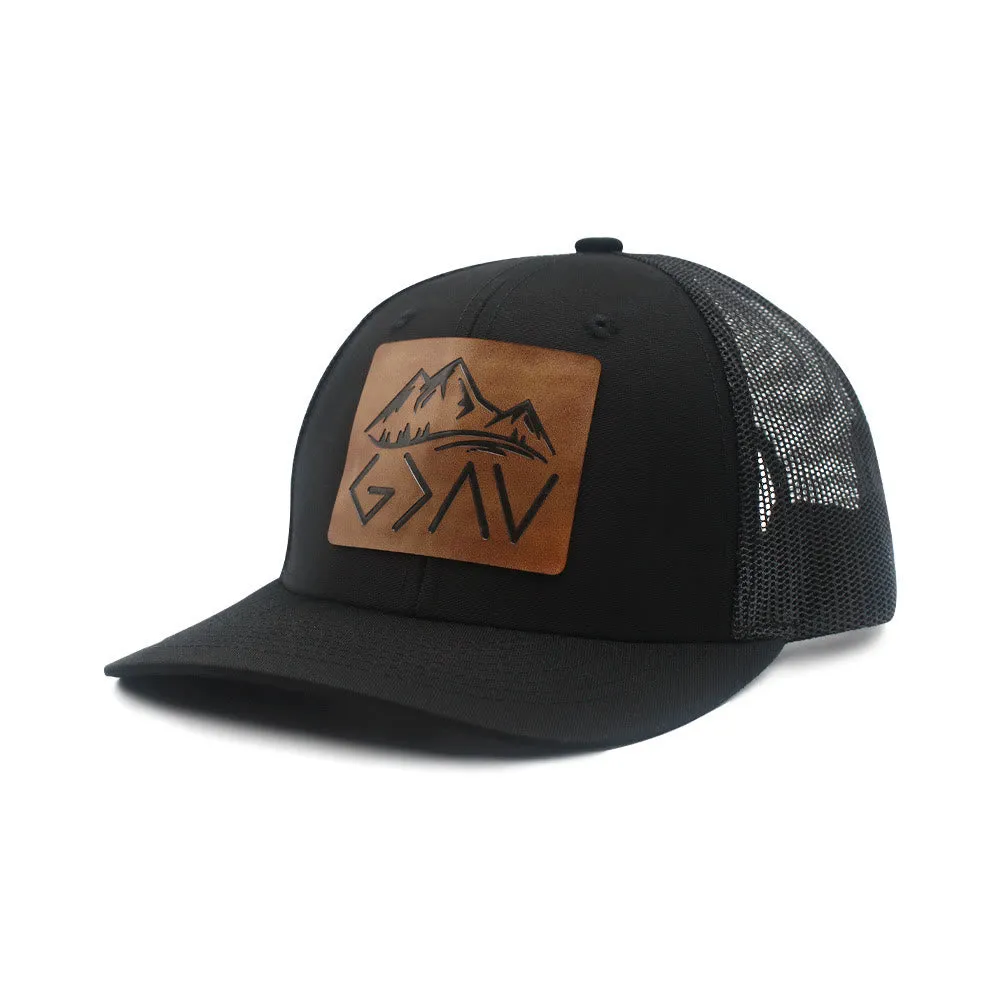 God Is Greater Than The Highs And Lows Adjustable Trucker Hat sold by FloralTrip product image thumbnail 3