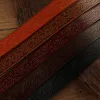 Western Flower Embossed DIY Leather Belt Strap without Belt Buckle sold by FloralTrip