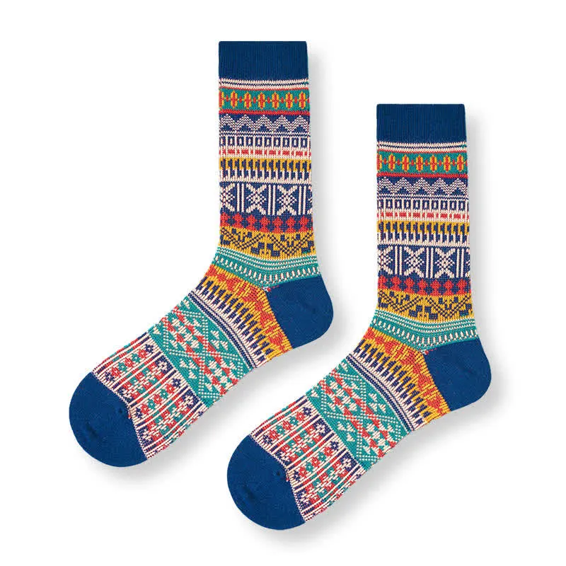 Clearance: Men's Bold Colorful Knit Pattern Cotton Socks sold by FloralTrip product image thumbnail 3