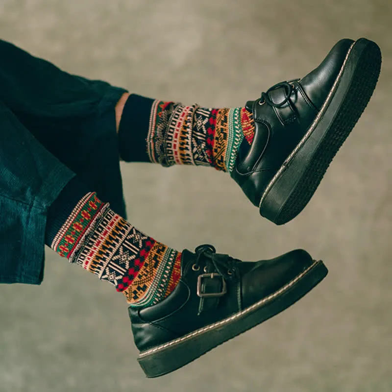 Clearance: Men's Bold Colorful Knit Pattern Cotton Socks sold by FloralTrip product image thumbnail 4