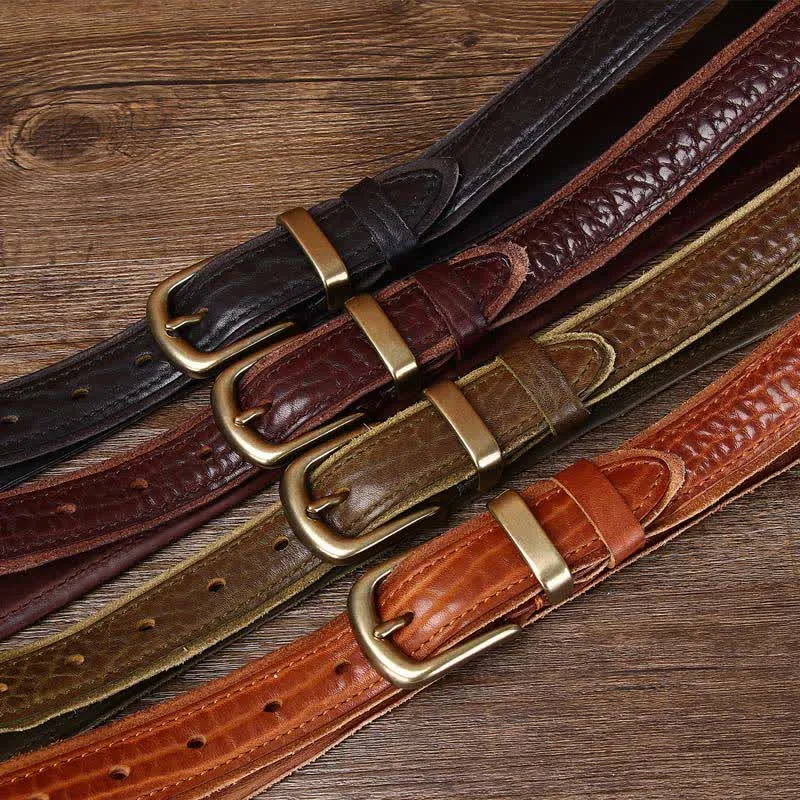 Rough Texture Water Ripple Vintage Detailed Leather BVelt sold by FloralTrip product image thumbnail 2