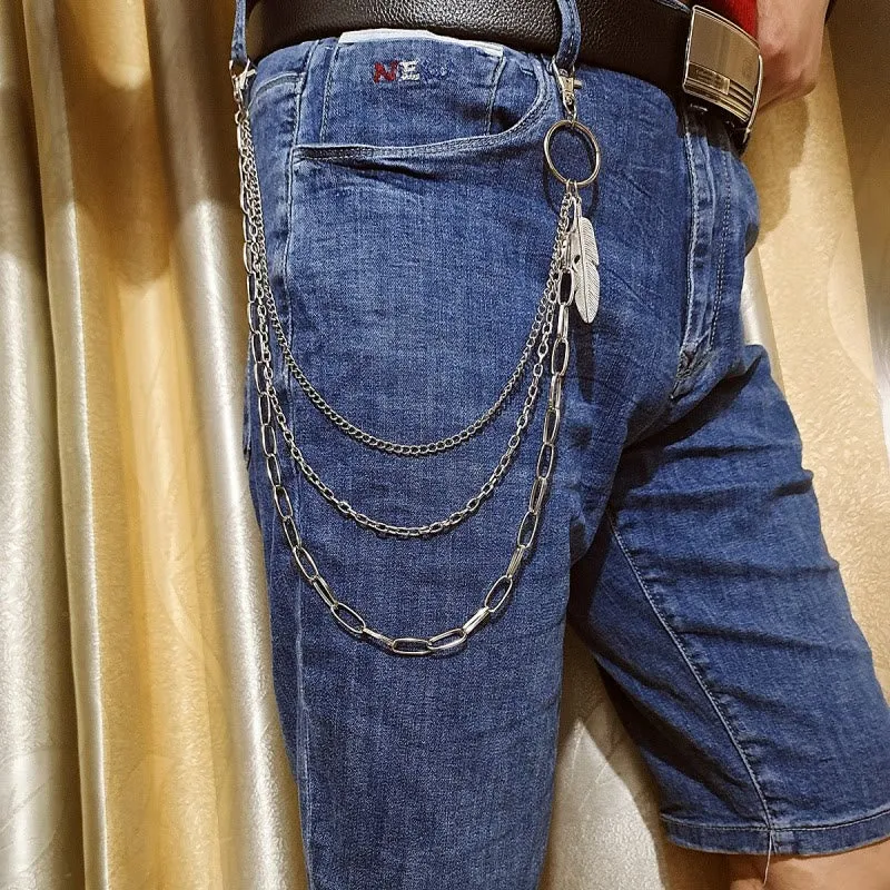 Vintage Feather Belt Chain Three Layers Gothic Waist Chain sold by FloralTrip product image thumbnail 2