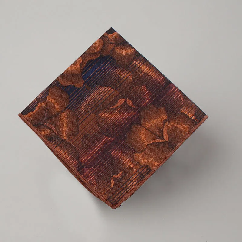 Men's Dark Color Flower Pattern Necktie Pocket Square Set sold by FloralTrip product image thumbnail 2