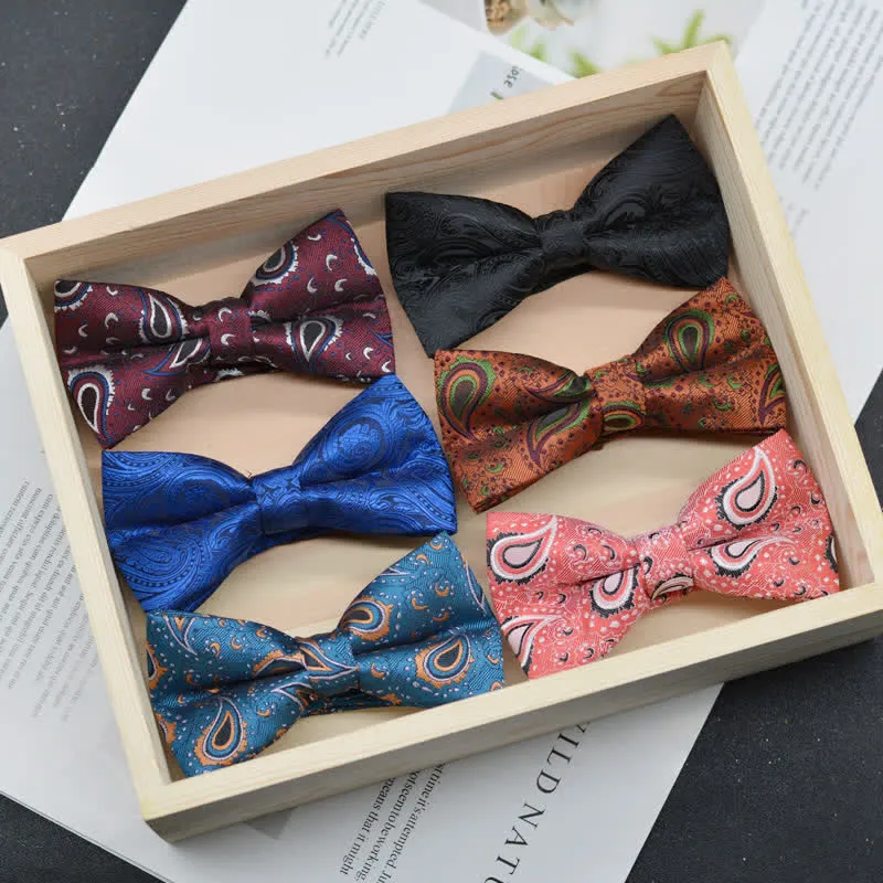 Men's Elegant Paisley Vintage Art Pattern Bow Tie sold by FloralTrip