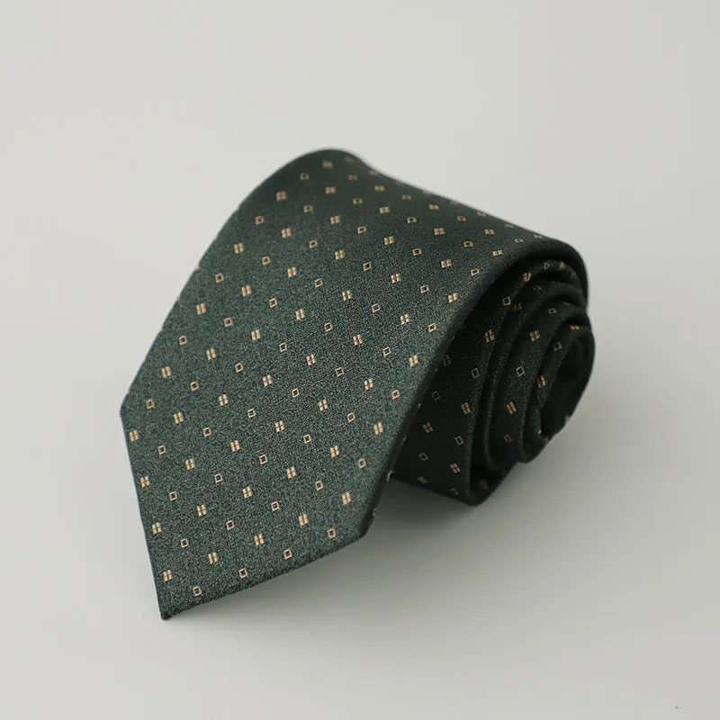 Men's Vintage Dark Color Rhombus Floral Pattern Necktie sold by FloralTrip
