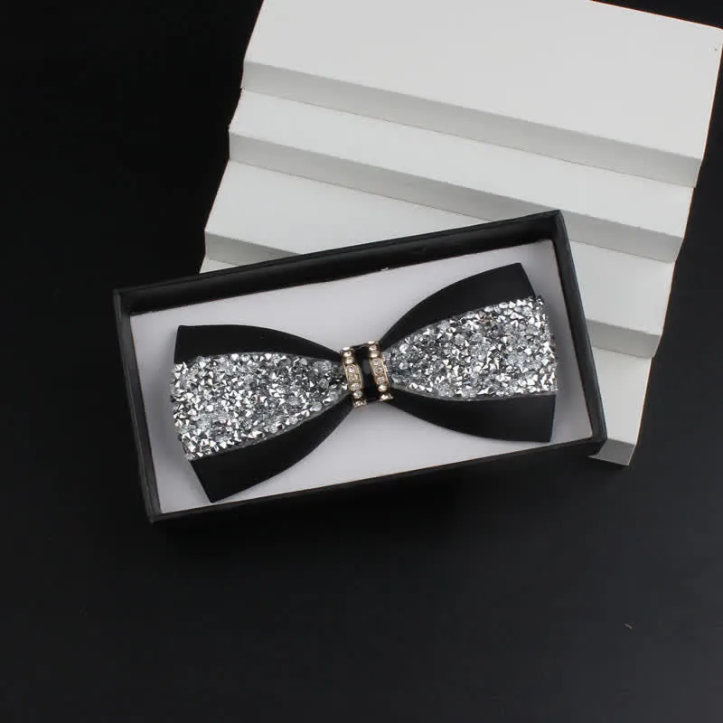 2Pcs Men's Shiny Rhinestone Bling Red Corsage Bow Tie Set sold by FloralTrip product image thumbnail 4