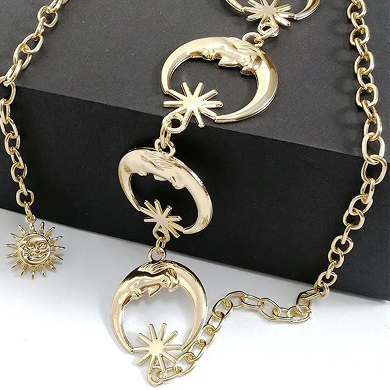 Women's Moon And Star Chain Belt Metal Waist Chain sold by FloralTrip product image thumbnail 4