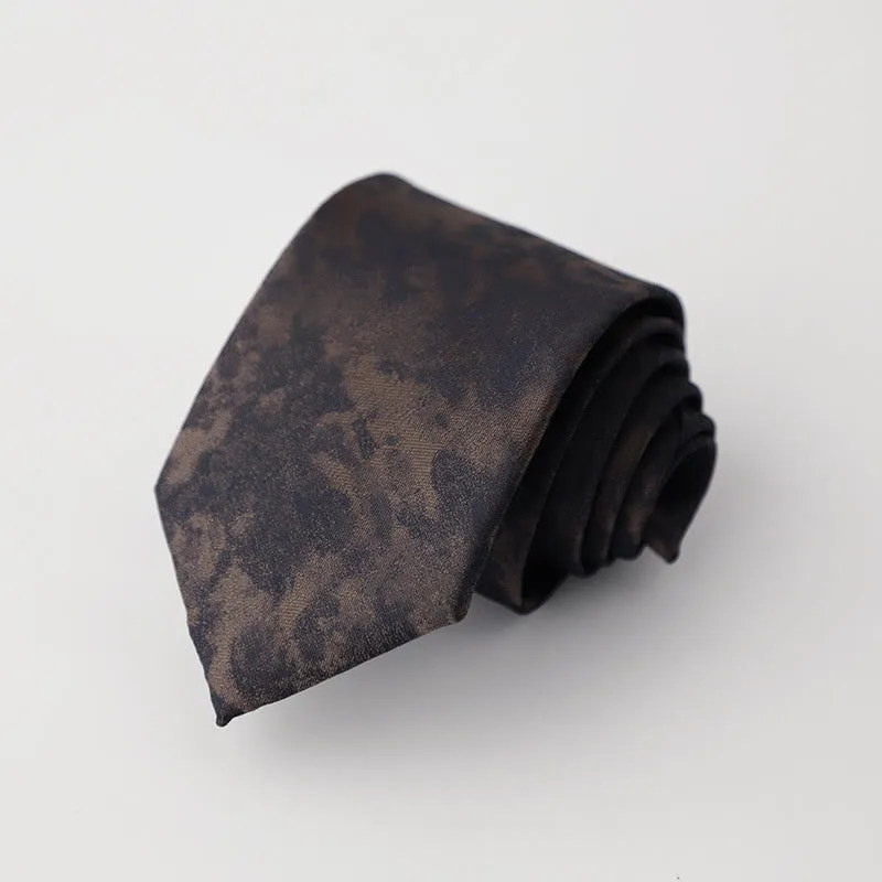 Men's Vintage Dark Tie Dye Floral Pattern Necktie sold by FloralTrip product image thumbnail 2