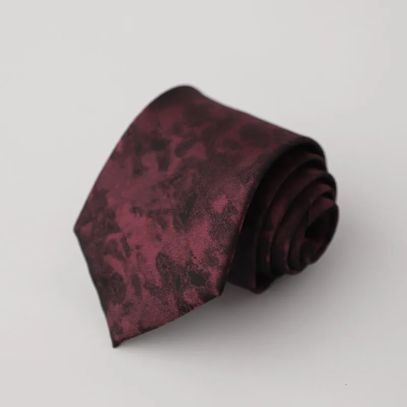 Men's Vintage Dark Tie Dye Floral Pattern Necktie sold by FloralTrip