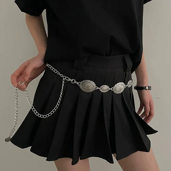 Vintage Ethnic Carved Bohemian Chain Belt Metal Chain sold by FloralTrip product image thumbnail 4