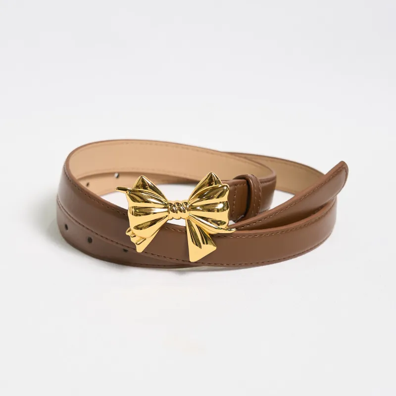 Women's Western Cowgirl Bowknot Buckle Leather Belt sold by FloralTrip