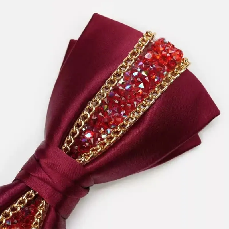 Men's Luxurious Sparkling Rhinestone Metal Chain Bow Tie sold by FloralTrip product image thumbnail 3