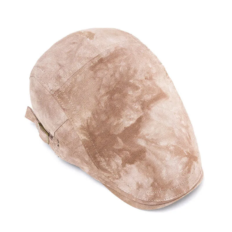 Spring Stylish Tie-dyed Newsboy Cotton Beret Hat sold by FloralTrip product image thumbnail 4