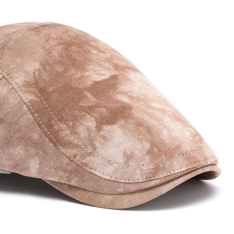 Spring Stylish Tie-dyed Newsboy Cotton Beret Hat sold by FloralTrip product image thumbnail 2