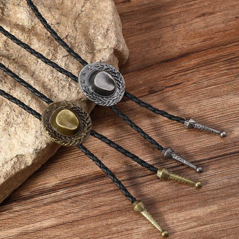 Bronze Charm Cowboy Hat Pendant Bolo Tie sold by FloralTrip product image thumbnail 2