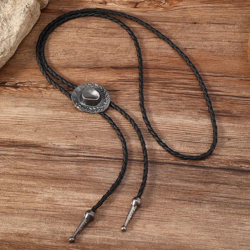 Bronze Charm Cowboy Hat Pendant Bolo Tie sold by FloralTrip product image thumbnail 5