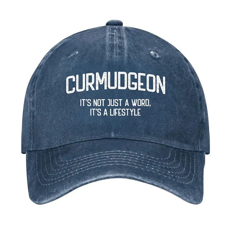 Curmudgeon Is A Lifestyle Adjustable Baseball Cap sold by FloralTrip