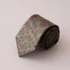 Men's Purple Green Flowers Tender Pattern Necktie sold by FloralTrip