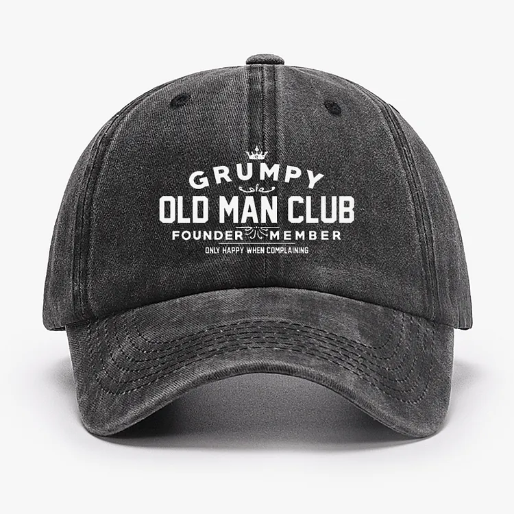 Grumpy Old Man Club Adjustable Baseball Cap sold by FloralTrip product image thumbnail 3
