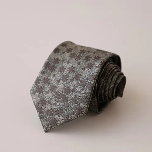 Men's Chocolate Flowers Mini Floral Pattern Necktie sold by FloralTrip