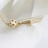Gold Jesus Key Tie Bar For Wedding Suit sold by FloralTrip