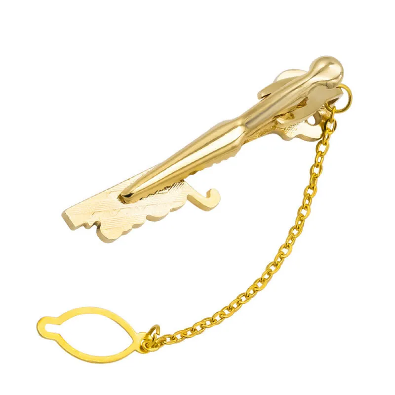 Gold Jesus Key Tie Bar For Wedding Suit sold by FloralTrip product image thumbnail 5