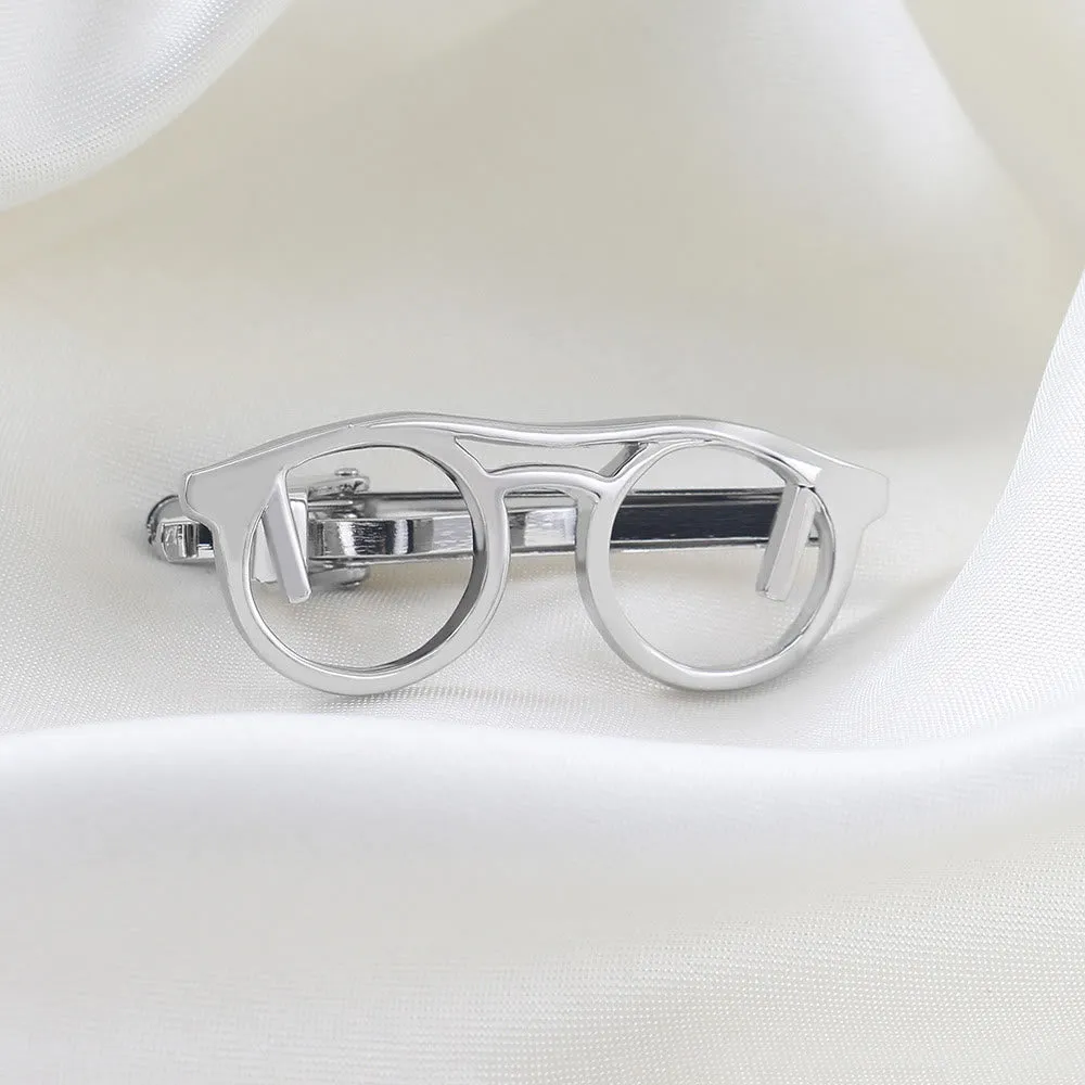 Gold And Silver Glasses Tie Clip For Daily Suit sold by FloralTrip product image thumbnail 4