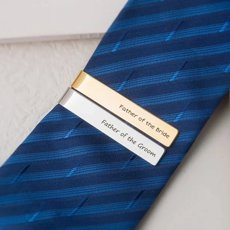 Custom Your Text Wedding Tie Bar For Neckties sold by FloralTrip product image thumbnail 4