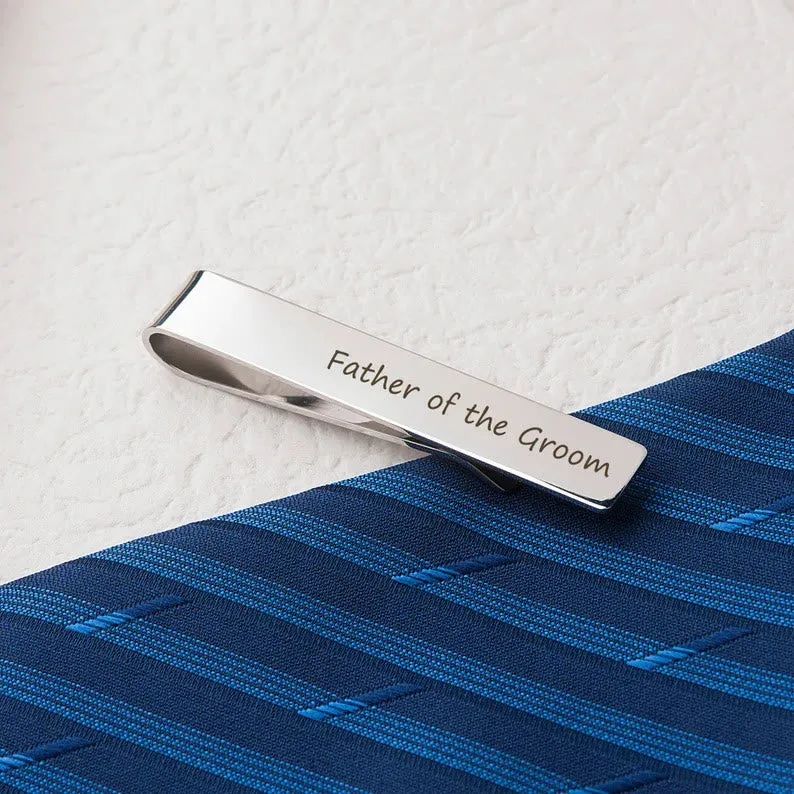 Custom Your Text Wedding Tie Bar For Neckties sold by FloralTrip product image thumbnail 3