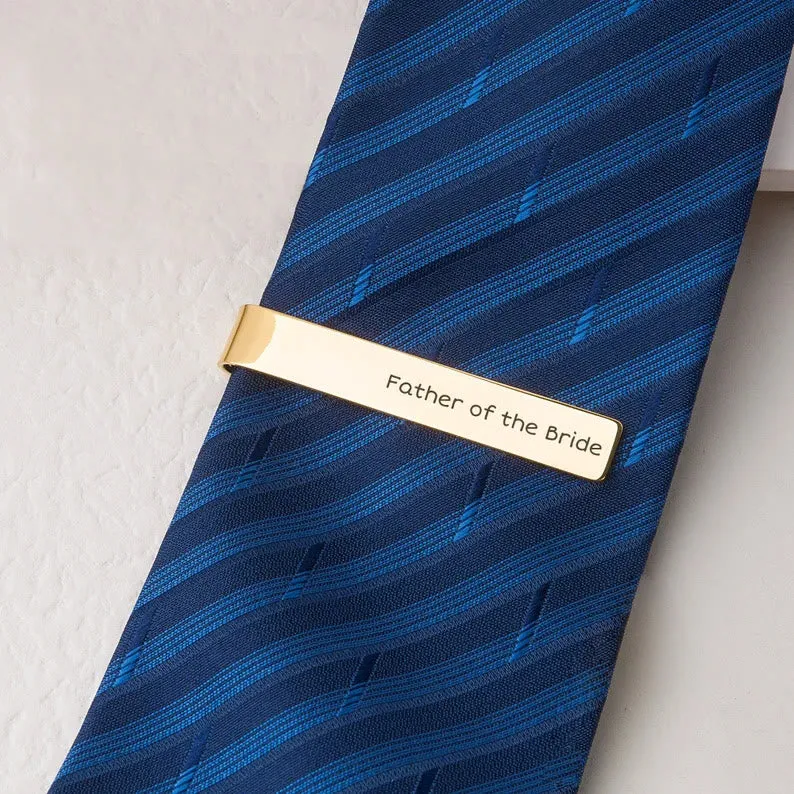 Custom Your Text Wedding Tie Bar For Neckties sold by FloralTrip product image thumbnail 2