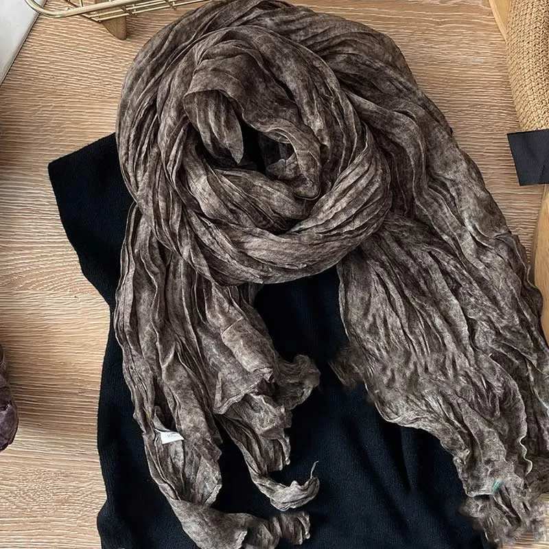 Women's Retro Tie Dye Color Thin Scarf sold by FloralTrip product image thumbnail 4