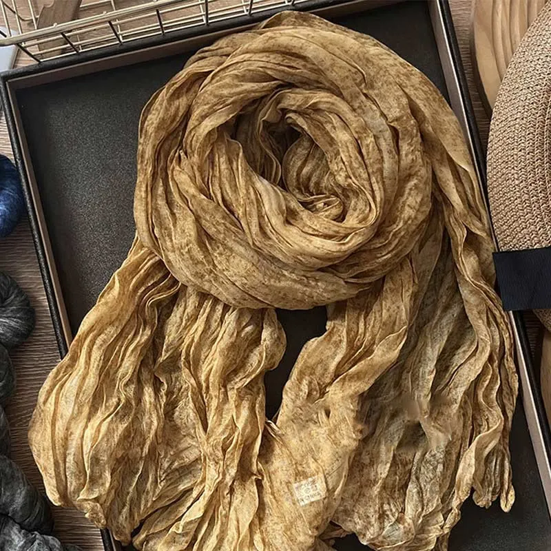 Women's Retro Tie Dye Color Thin Scarf sold by FloralTrip