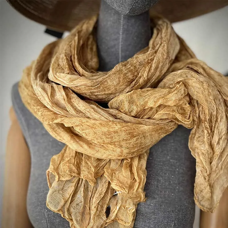 Women's Retro Tie Dye Color Thin Scarf sold by FloralTrip product image thumbnail 2