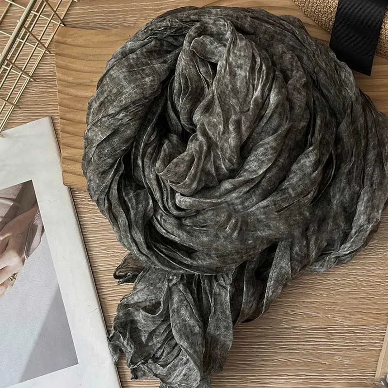 Women's Retro Tie Dye Color Thin Scarf sold by FloralTrip product image thumbnail 5