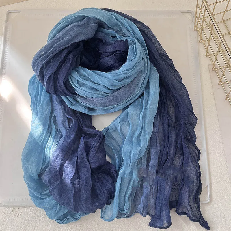 Women's Gradient Solid Color Thin Scarf sold by FloralTrip